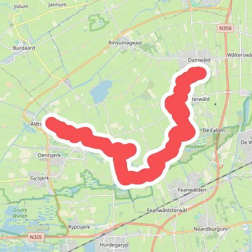 Aldtsjerk - Damwâld · Noardlike Fryske Wâlden etappe 3